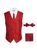 Men's 4 pc Paisley Vest Set